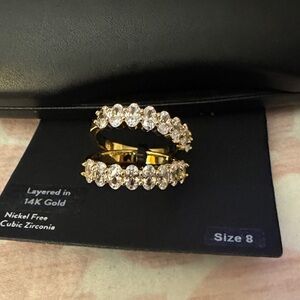 Nordstrom Gold and Silver Cubic Zirconia Ring